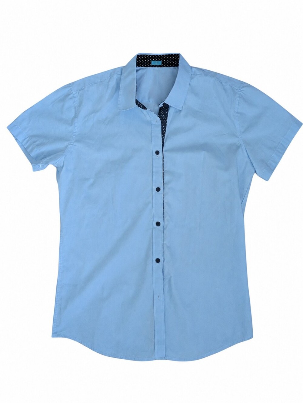 Womens Light Blue Short Sleeve Shirt